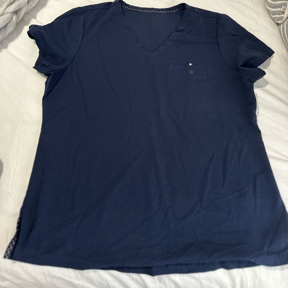 Koi Navy scrub top L